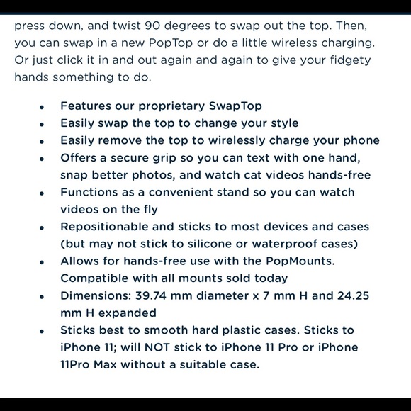 New cell phone pop socket - Picture 2 of 6